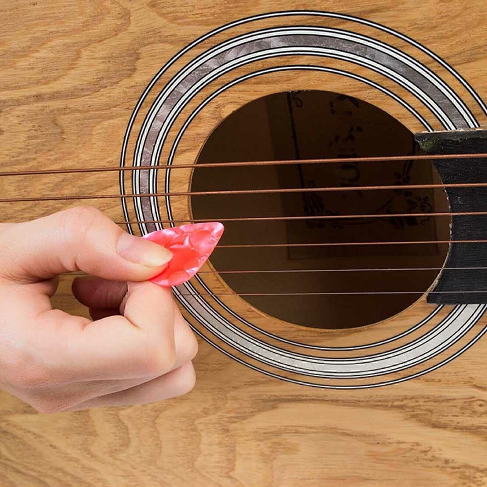 100pc Guitar Picks Celluloid Thin Acoustic Electric Plectrums Colorful 0.46MM US