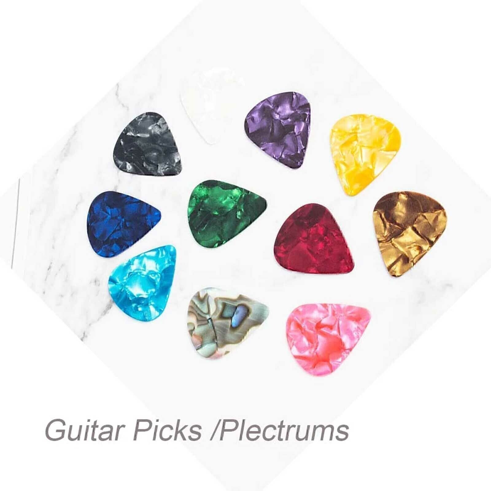 100pc Guitar Picks Celluloid Thin Acoustic Electric Plectrums Colorful 0.46MM US