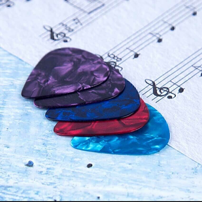 100pc Guitar Picks Celluloid Thin Acoustic Electric Plectrums Colorful 0.46MM US