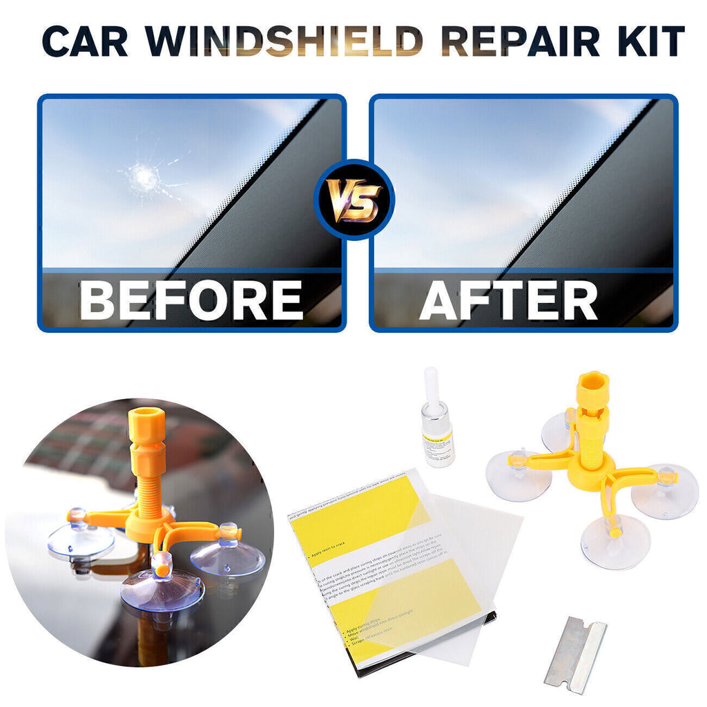 Car Windshield Windscreen Glass Scratch Chip Crack Repair Fix Tools DIY Kit