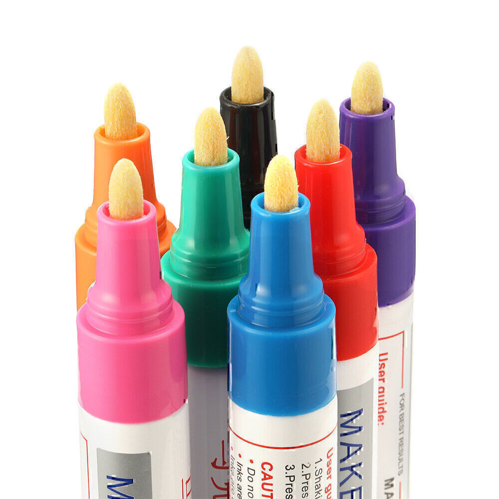 12 Paint Pen Marker Waterproof Permanent Car Tire Lettering Rubber Rock Glass US
