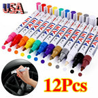 12 Paint Pen Marker Waterproof Permanent Car Tire Lettering Rubber Rock Glass US