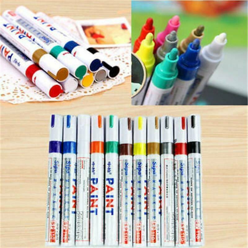12 Paint Pen Marker Waterproof Permanent Car Tire Lettering Rubber Rock Glass US