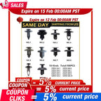 100PCS Universal Fender Clips Trim Push Pin Rivet Bumper Fastener Panel Retainer