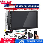 7" Car Radio Apple Andriod Carplay Car Stereo Touch Screen Double 2Din+Camera US