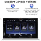 7" Car Radio Apple Andriod Carplay Car Stereo Touch Screen Double 2Din+Camera US