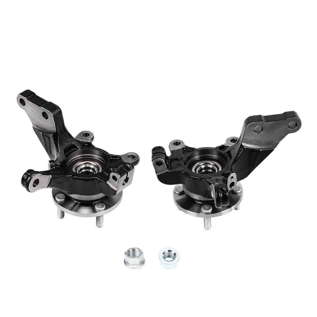 Pair Front LH RH Wheel Bearing Hub Knuckle Assembly Fits 13-19 Nissan Versa 1.6L