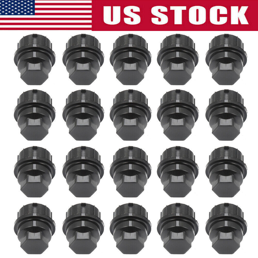 Wheel Nut Cover Replaces GM Black 9593028 fits Buick Chevy GMC Pontiac（20）