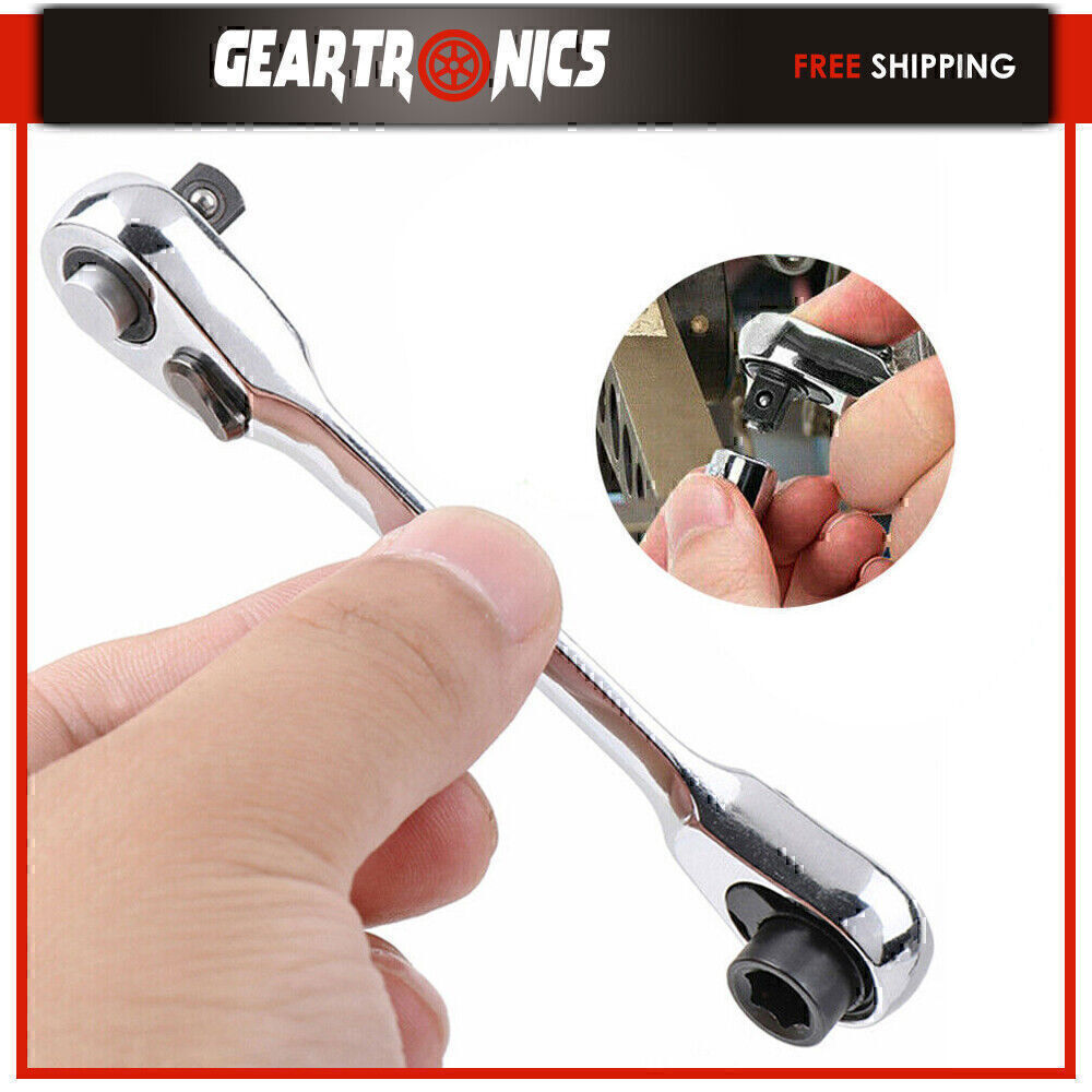 Gearzaar 1/4" Mini Double-Ended Quick Socket Ratchet Wrench Rod Screwdriver Bit*