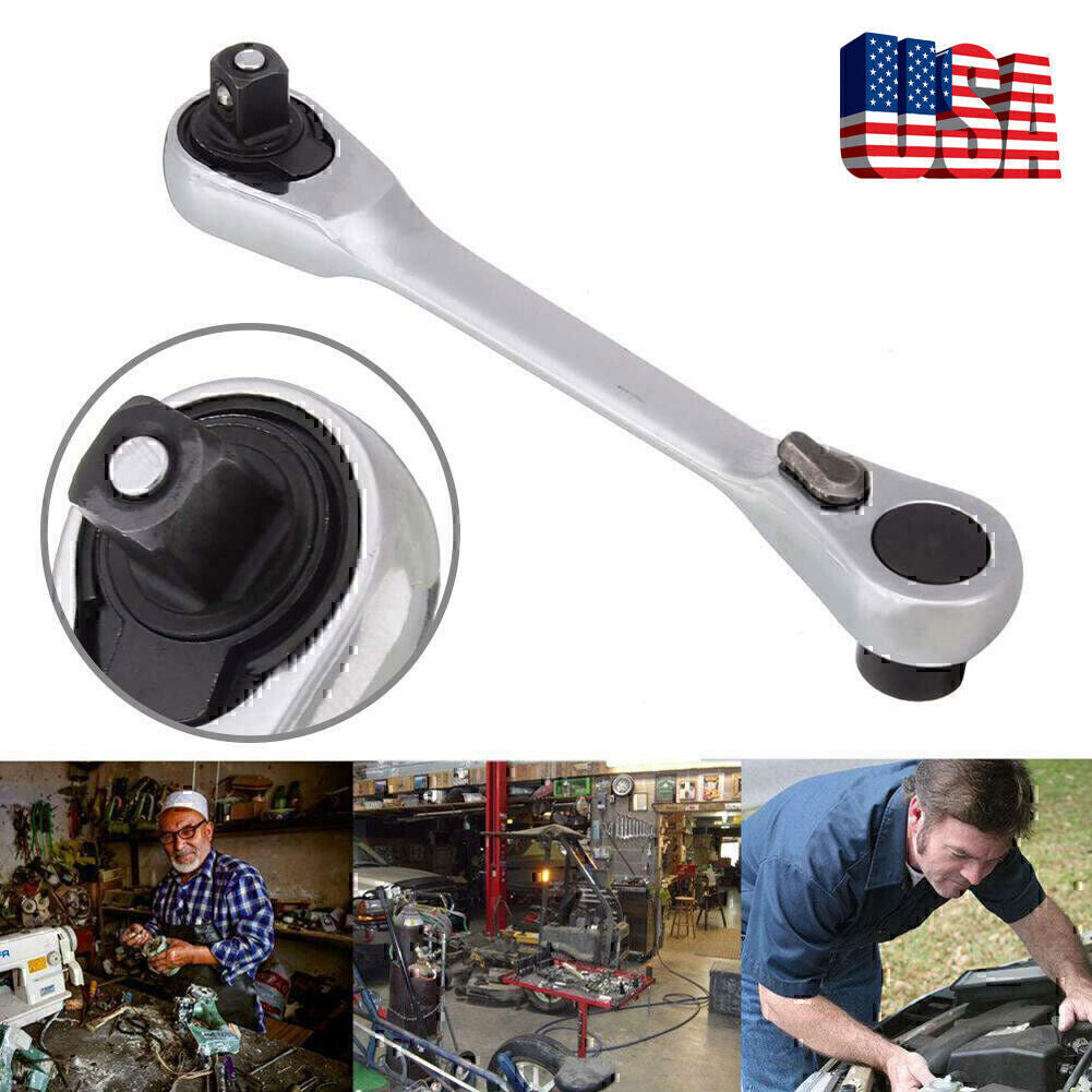 Gearzaar 1/4" Mini Double-Ended Quick Socket Ratchet Wrench Rod Screwdriver Bit*