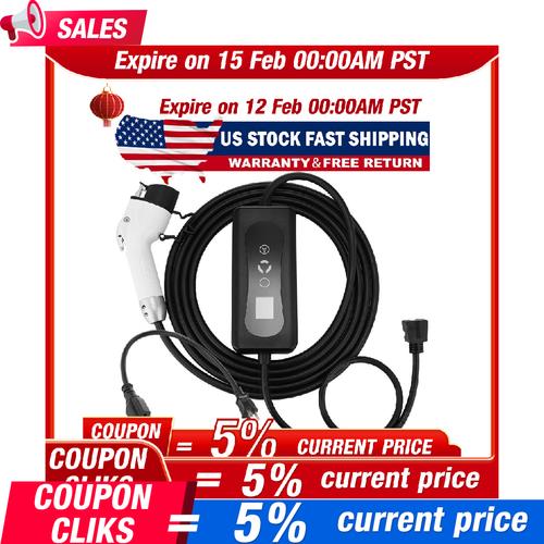EV Charger 16A Electric Car Portable Charging Cable NEMA6-20 EVSE 110V-220V US