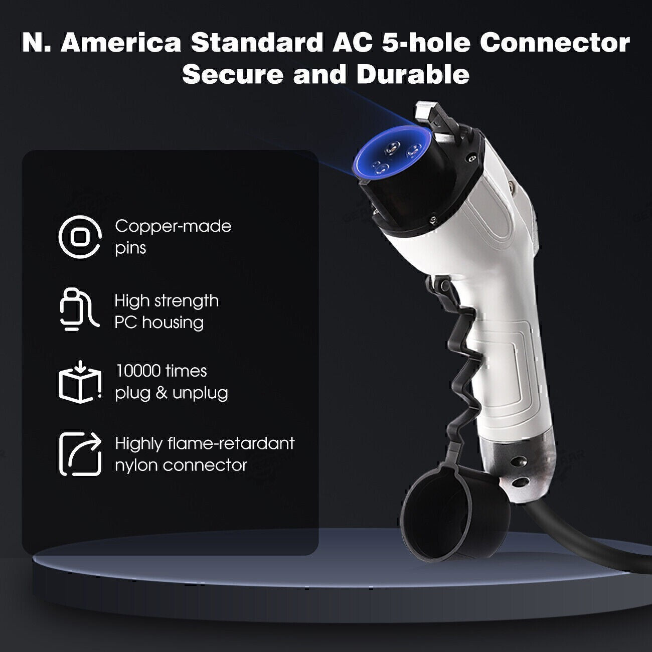 EV Charger 16A Electric Car Portable Charging Cable NEMA6-20 EVSE 110V-220V US
