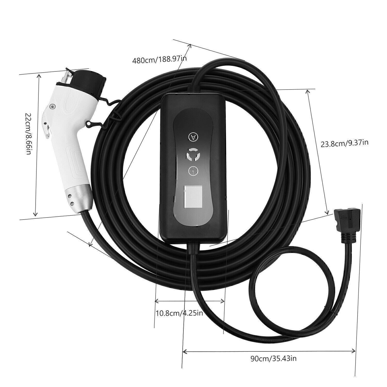 EV Charger 16A Electric Car Portable Charging Cable NEMA6-20 EVSE 110V-220V US