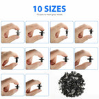100Pack Fender Clips Trim Car Auto Push Pin Rivet Bumper Fastener Panel Retaine!