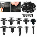 100Pack Fender Clips Trim Car Auto Push Pin Rivet Bumper Fastener Panel Retaine!