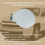 Fuel Filler Cap Gas Tank Door Cover Fit 1999-06 Chevrolet Silverado 1500 2500 HD