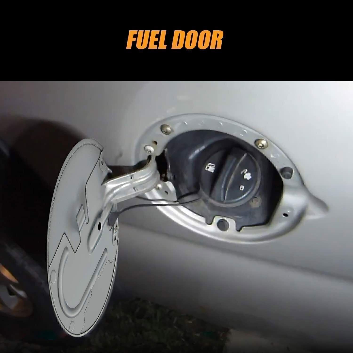Fuel Filler Cap Gas Tank Door Cover Fit 1999-06 Chevrolet Silverado 1500 2500 HD
