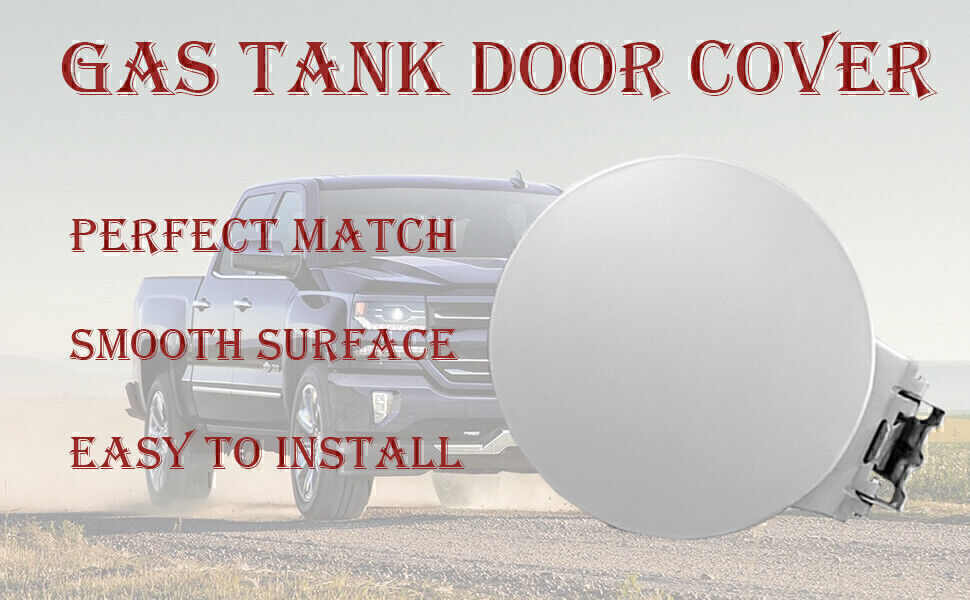 Fuel Filler Cap Gas Tank Door Cover Fit 1999-06 Chevrolet Silverado 1500 2500 HD