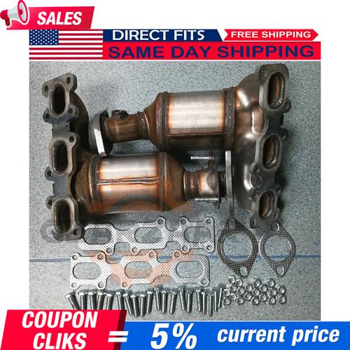 Set of 2 Catalytic Converter For 2013-2019 Ford Explorer Front Left + Right