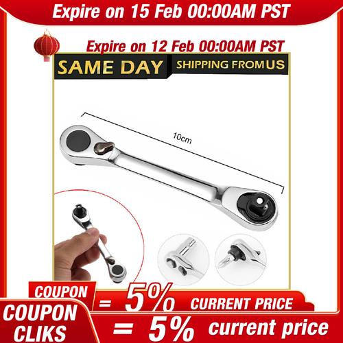 Mini 1/4inch Double Ended Quick Socket Ratchet Wrench Rod Screwdriver Bit 1PC US