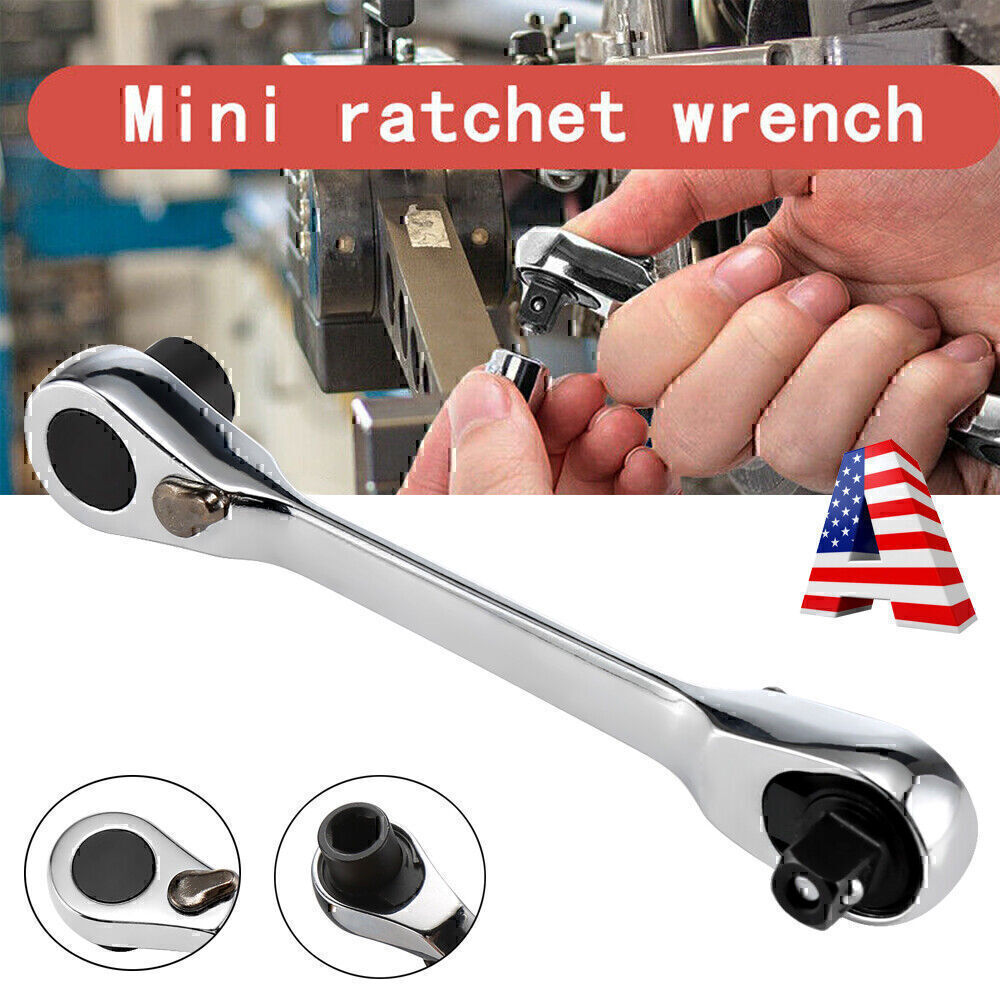 Mini 1/4inch Double Ended Quick Socket Ratchet Wrench Rod Screwdriver Bit 1PC US