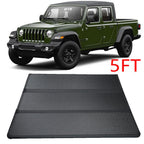 For 2020-2023 Jeep Gladiator JT 5FT Hard Tri-Fold Tonneau Cover Truck Bed Cover/