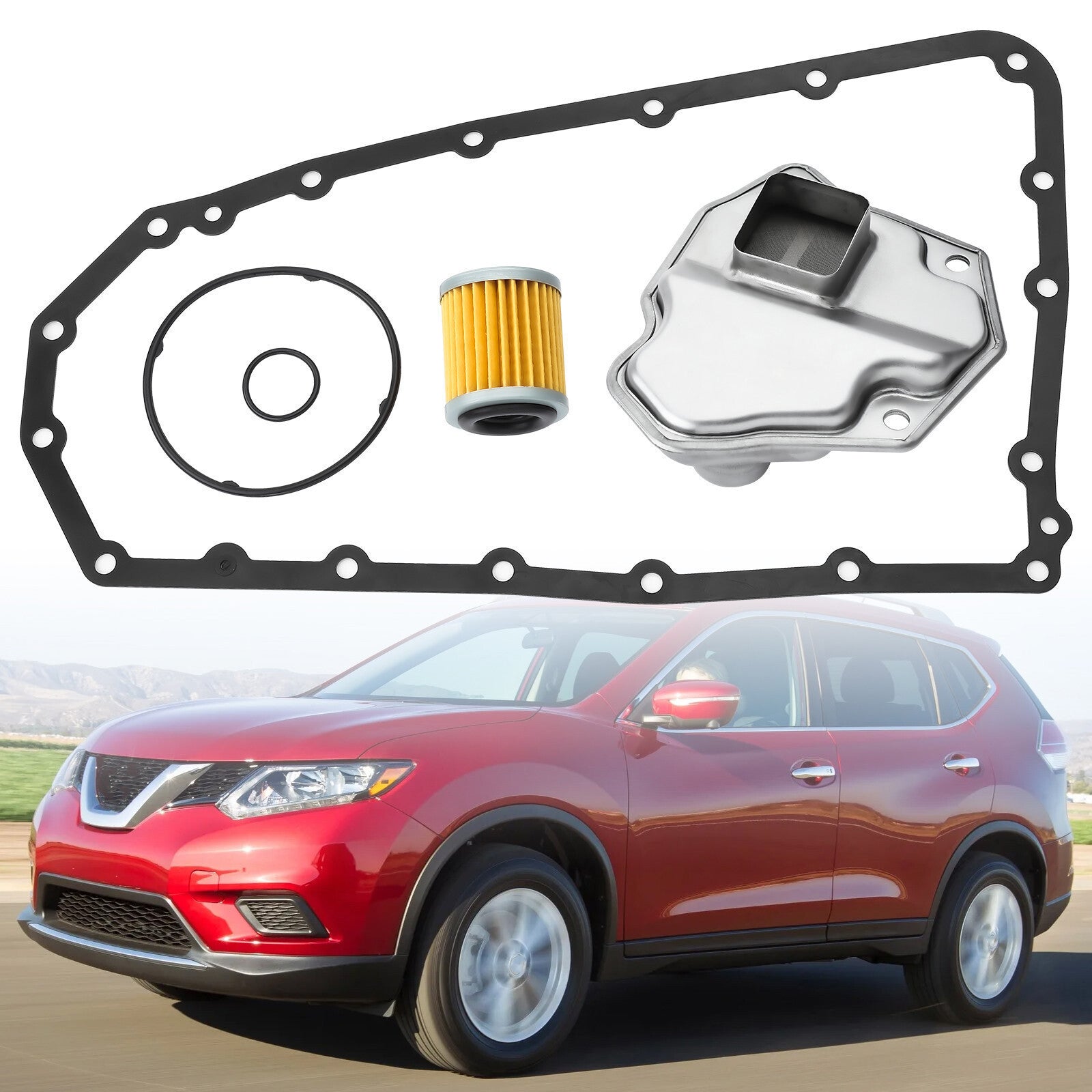 Auto Transmission Filter Oil Pan Gasket Kit For Nissan Rogue Altima Juke Eltqjsw