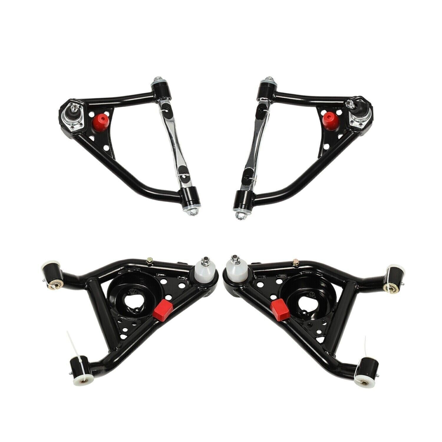 Front Upper& Lower Tubular Control Arms Set For 67-69 Camaro Firebird 68-74 Nova