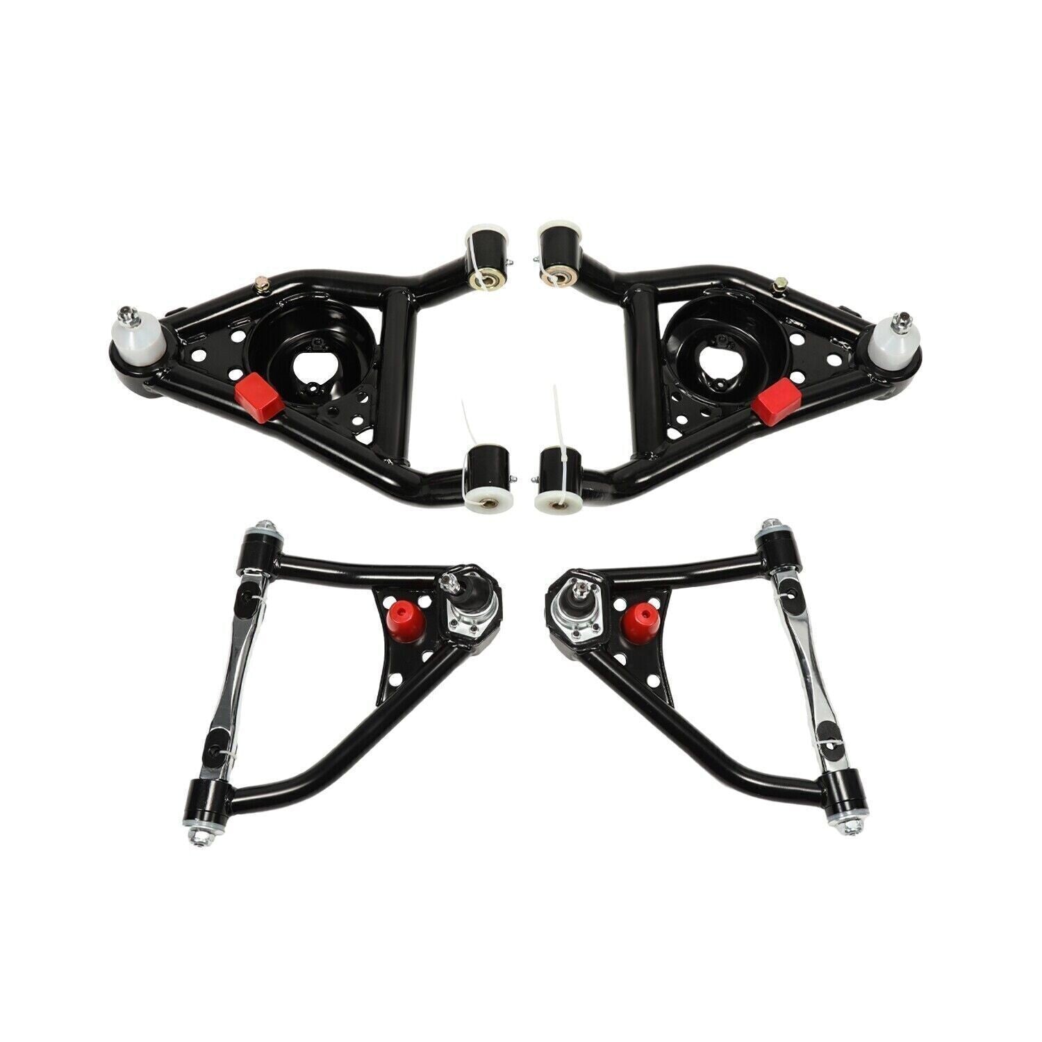 Front Upper& Lower Tubular Control Arms Set For 67-69 Camaro Firebird 68-74 Nova