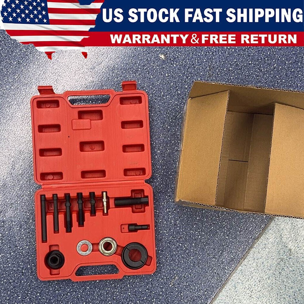 13Pcs Power Steering Pump Pulley Puller Remover & Alternator Installer Tool A