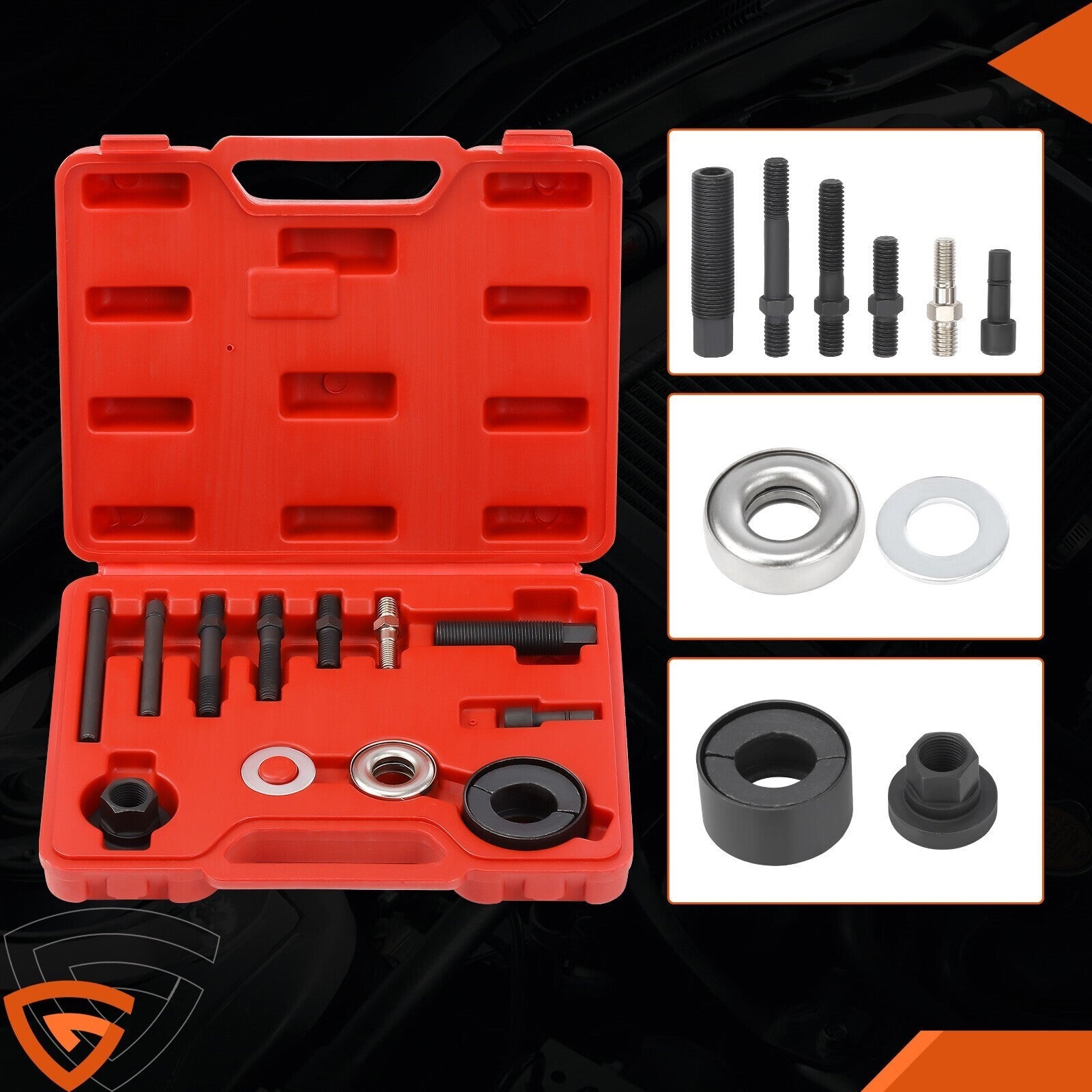 13Pcs Power Steering Pump Pulley Puller Remover & Alternator Installer Tool A