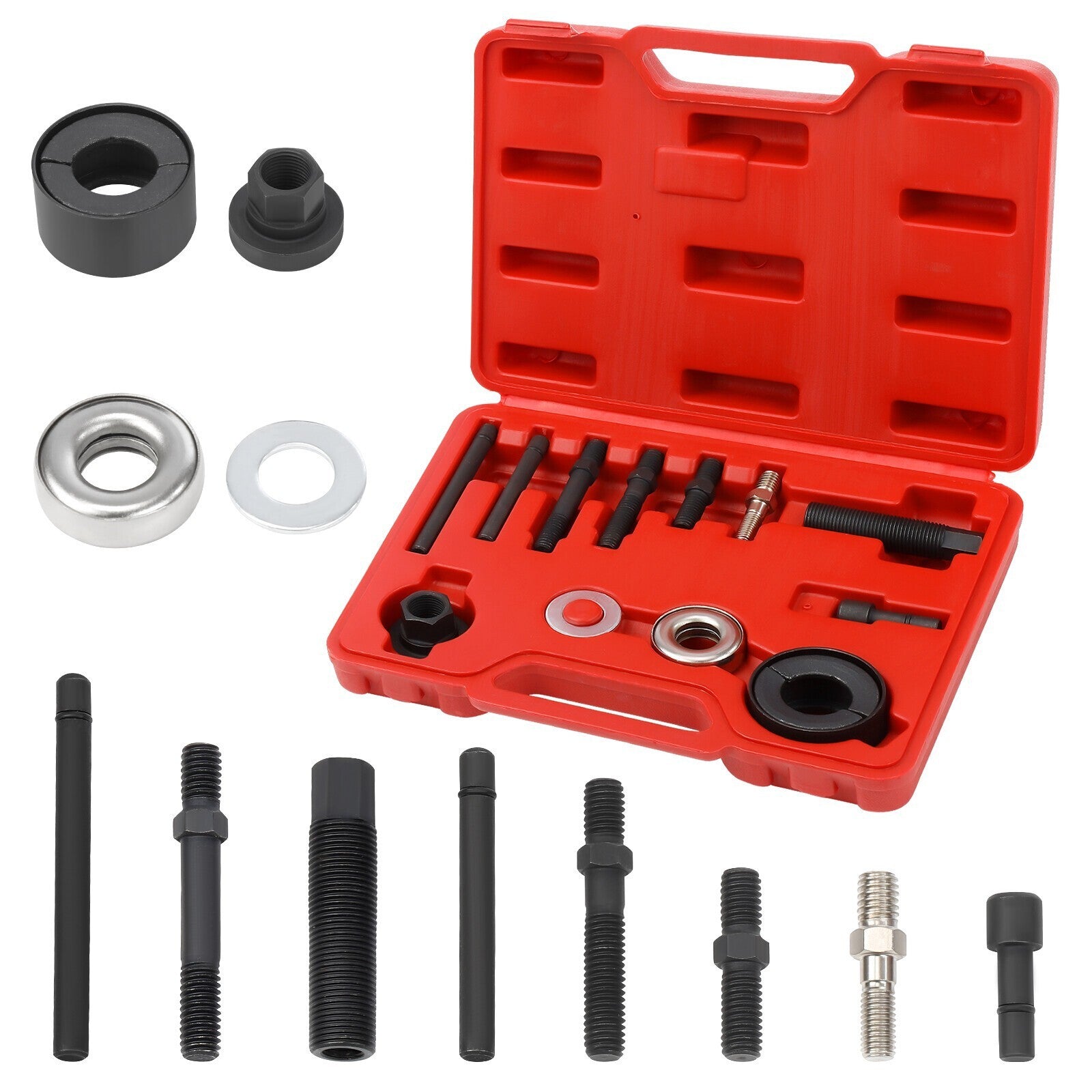 13Pcs Power Steering Pump Pulley Puller Remover & Alternator Installer Tool A