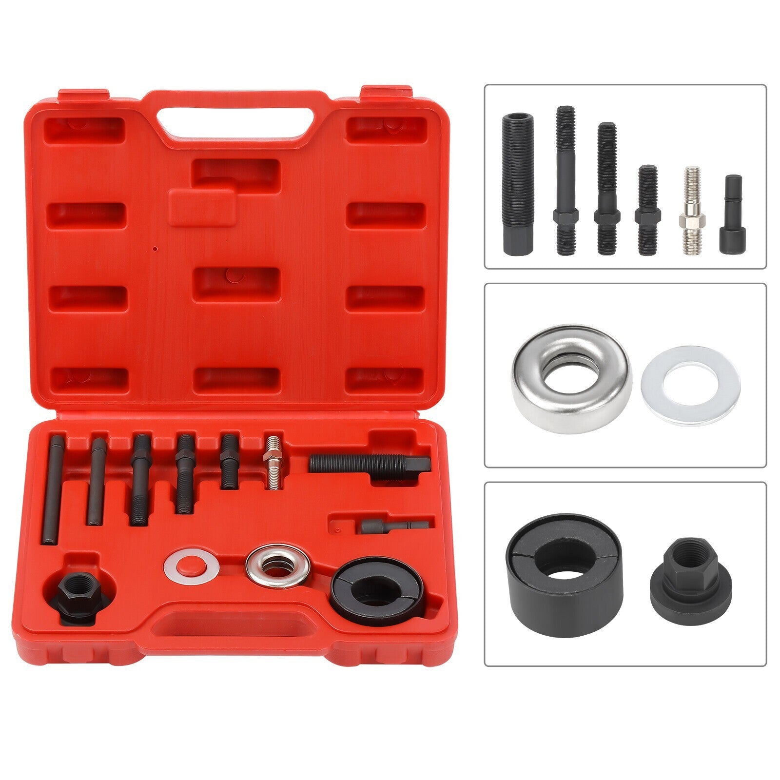13Pcs Power Steering Pump Pulley Puller Remover & Alternator Installer Tool A