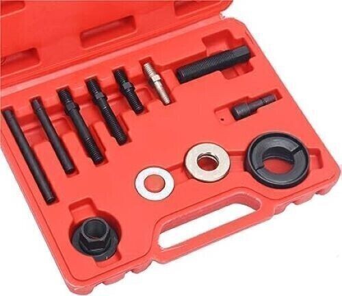 13Pcs Power Steering Pump Pulley Puller Remover & Alternator Installer Tool A