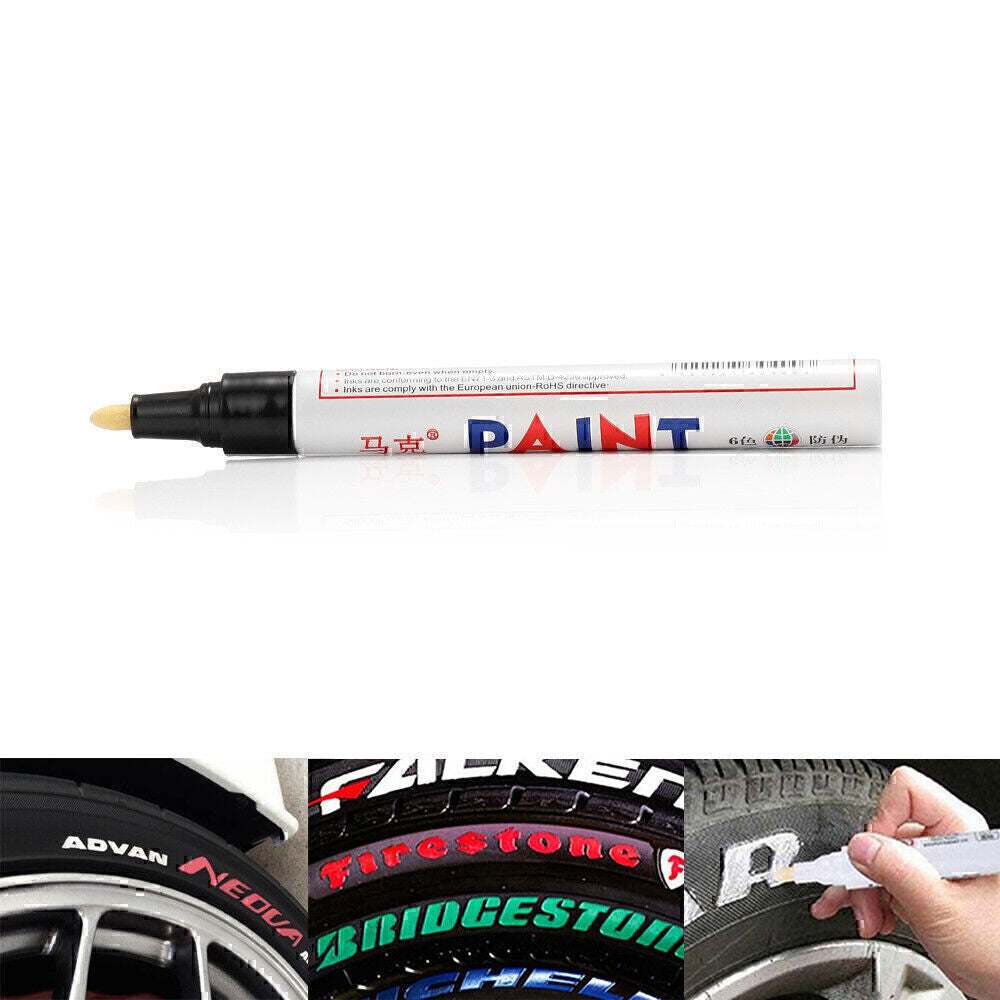 12pcs set Waterproof Permanent Paint Marker Pen Car Tyre Tire Tread Rubber Metal