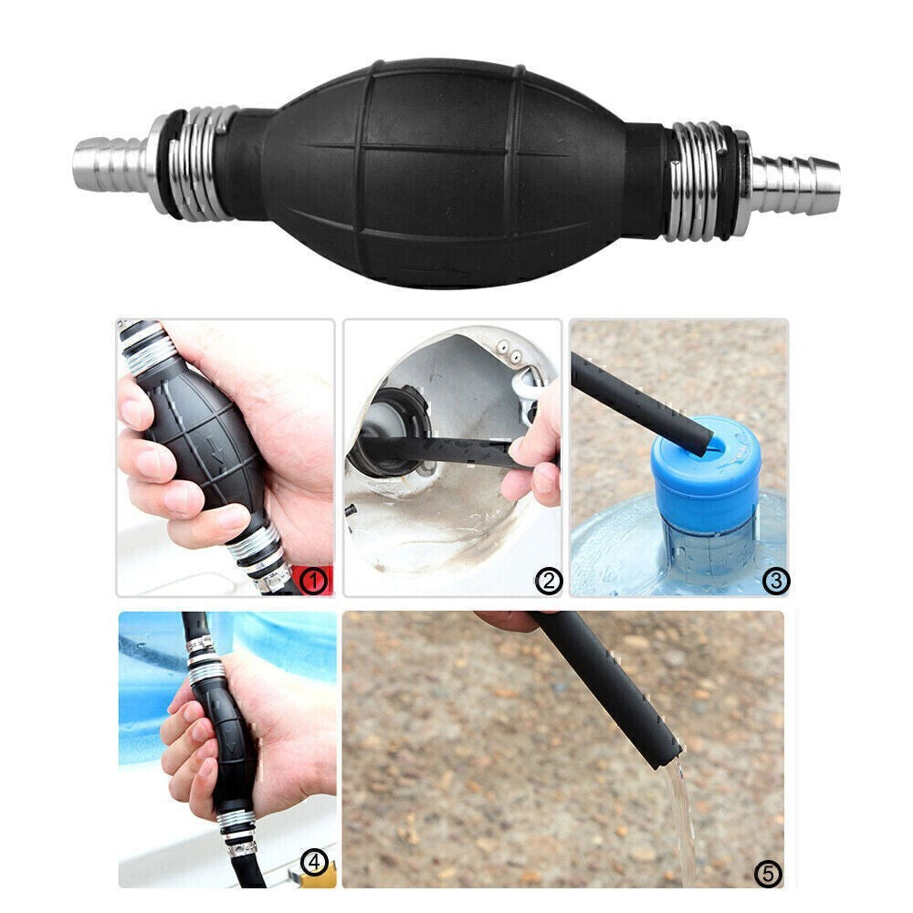 3/8'' Hand Primer Bulb Outboard Auto Marine Boat Gas Fuel Line Pump All Fuels