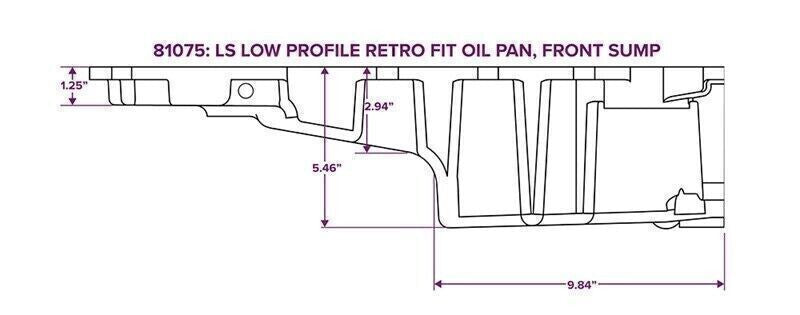 Swap Conversion Oil Pan Retrofit Low Profile For LS1 LS2 LS3 LS6 4.8 5.3 6.0L