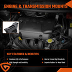 For 2006-2010 Honda Civic 1.8L Right Engine Motor Mount Hydraulic A4530 9280 /