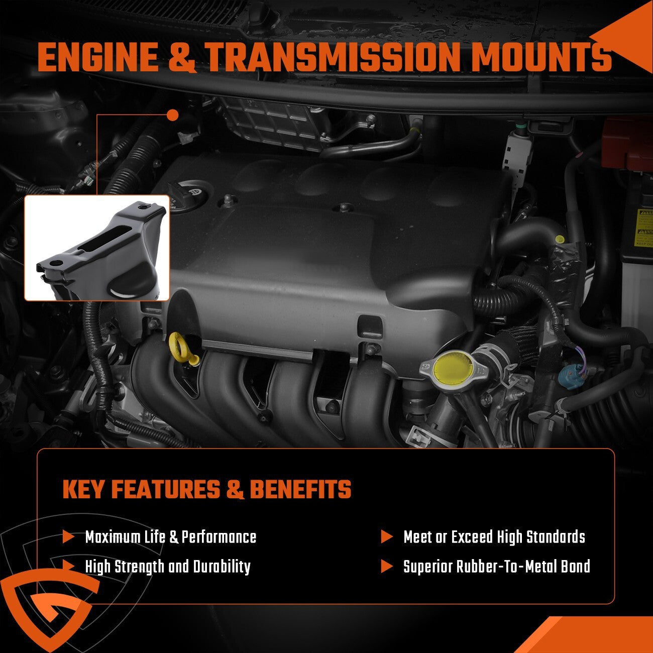 For 2006-2010 Honda Civic 1.8L Right Engine Motor Mount Hydraulic A4530 9280 /