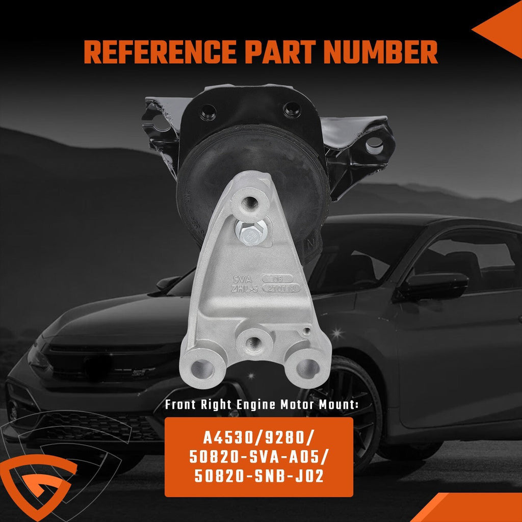 For 2006-2010 Honda Civic 1.8L Right Engine Motor Mount Hydraulic A4530 9280 /