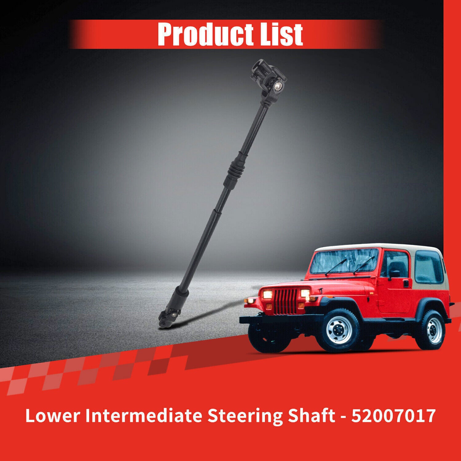 Lower Intermediate Steering Shaft 52007017 Fit For Jeep Wrangler 1987-1995