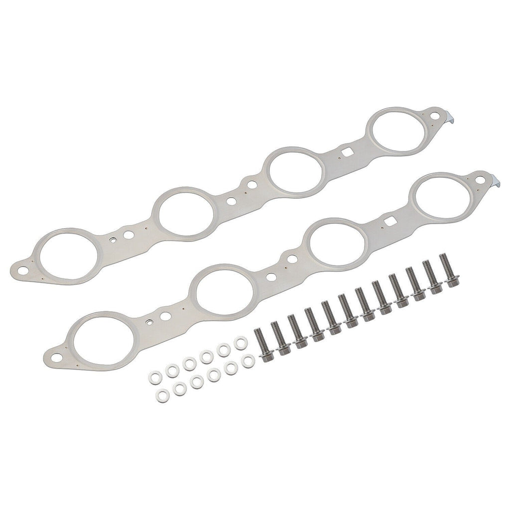 Set LS MLS Exhaust Manifold Header Gasket W/ Bolts For LS1 4.8 5.3 5.7 6.0 6.2