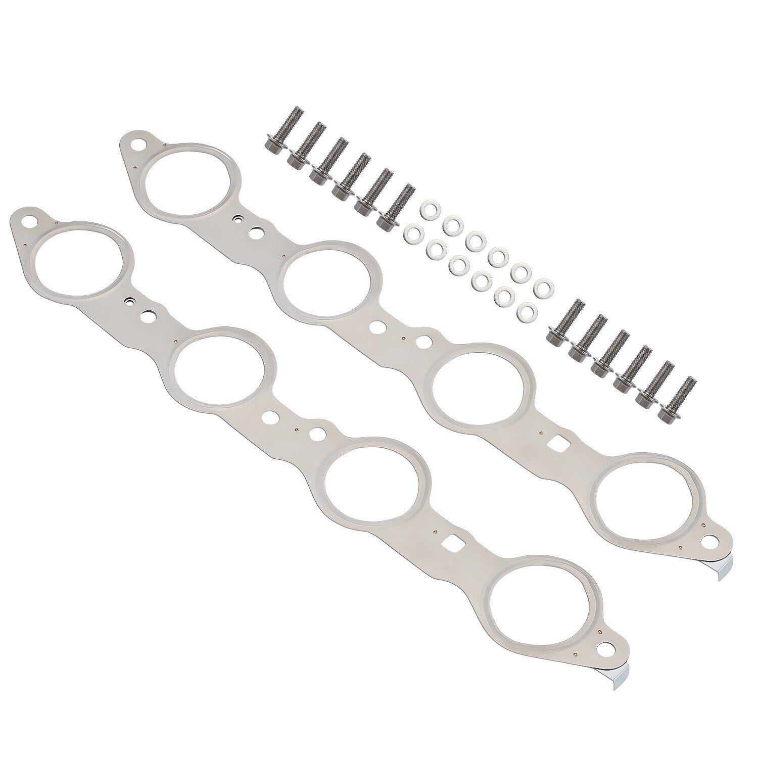 Set LS MLS Exhaust Manifold Header Gasket W/ Bolts For LS1 4.8 5.3 5.7 6.0 6.2