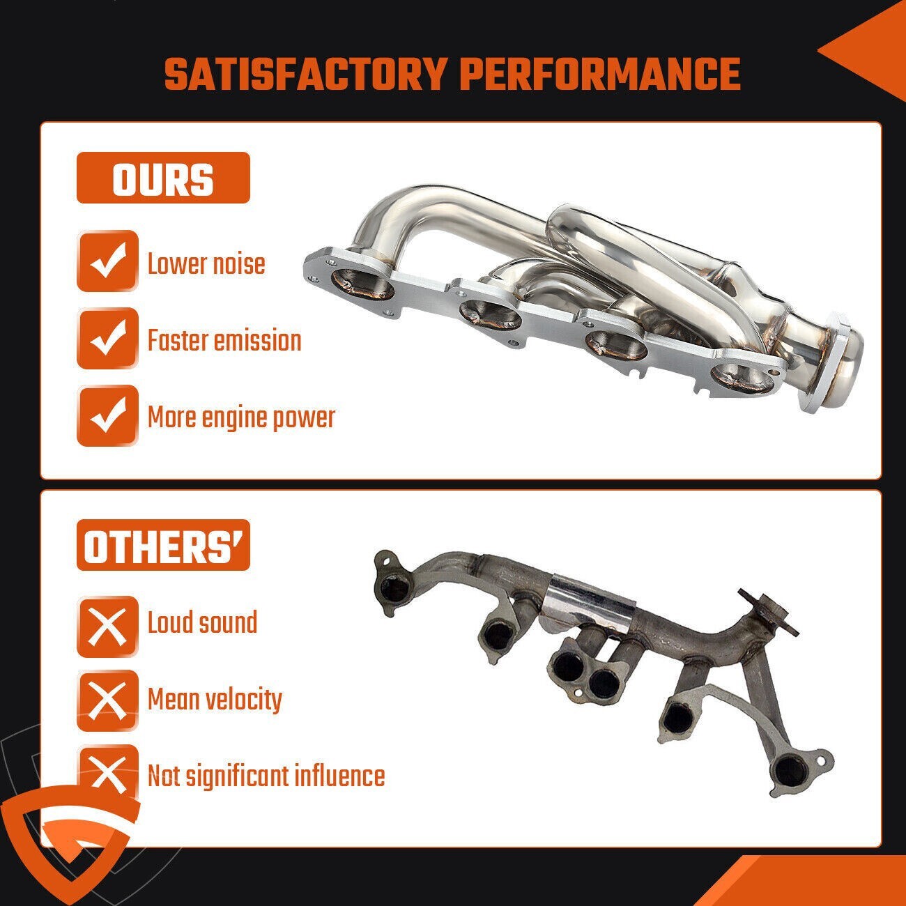 Shorty Stainless Performance Exhaust Headers For Dodge Ram 1500 09-18 5.7L HEMI