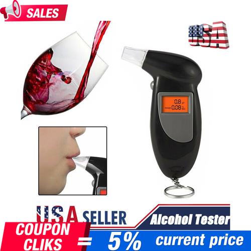 Digital LCD Police Breath Breathalyzer Test Alcohol Tester Analyzer DetectorTool