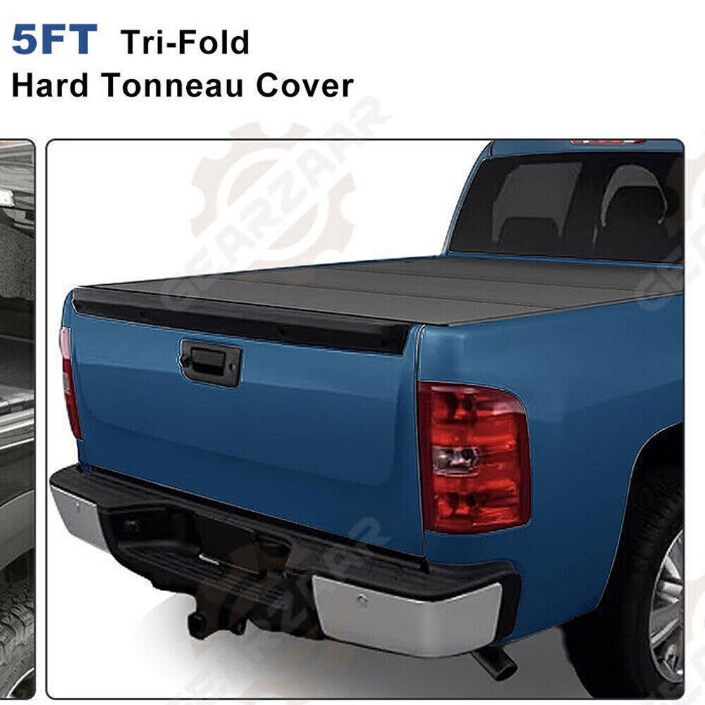 Hard Tonneau Cover 5FT 3-Fold For 2016-23 Toyota Tacoma Truck Bed 60.5inch Sal