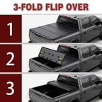 Hard Tonneau Cover 5FT 3-Fold For 2016-23 Toyota Tacoma Truck Bed 60.5inch Sal