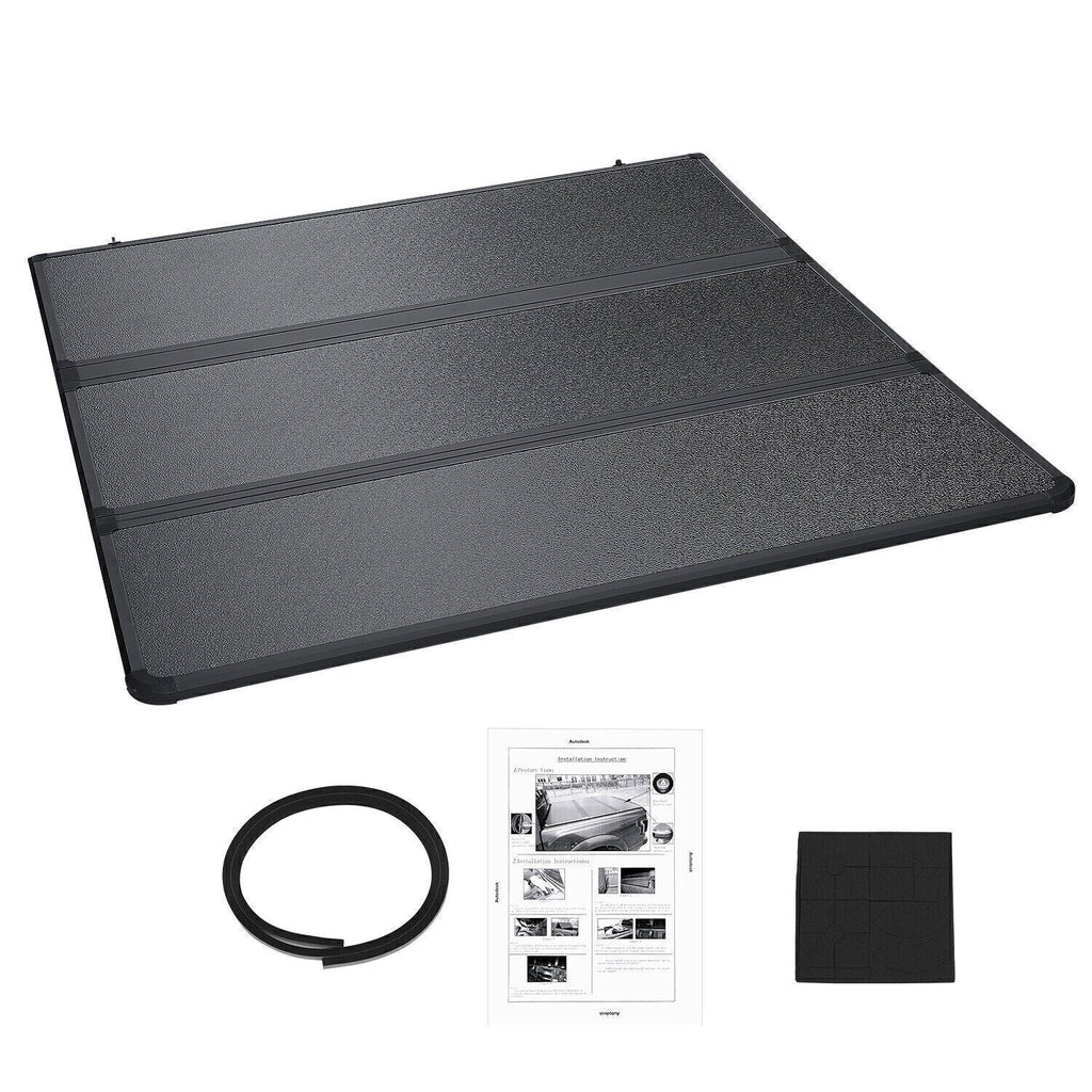 Hard Tonneau Cover 5FT 3-Fold For 2016-23 Toyota Tacoma Truck Bed 60.5inch Sal
