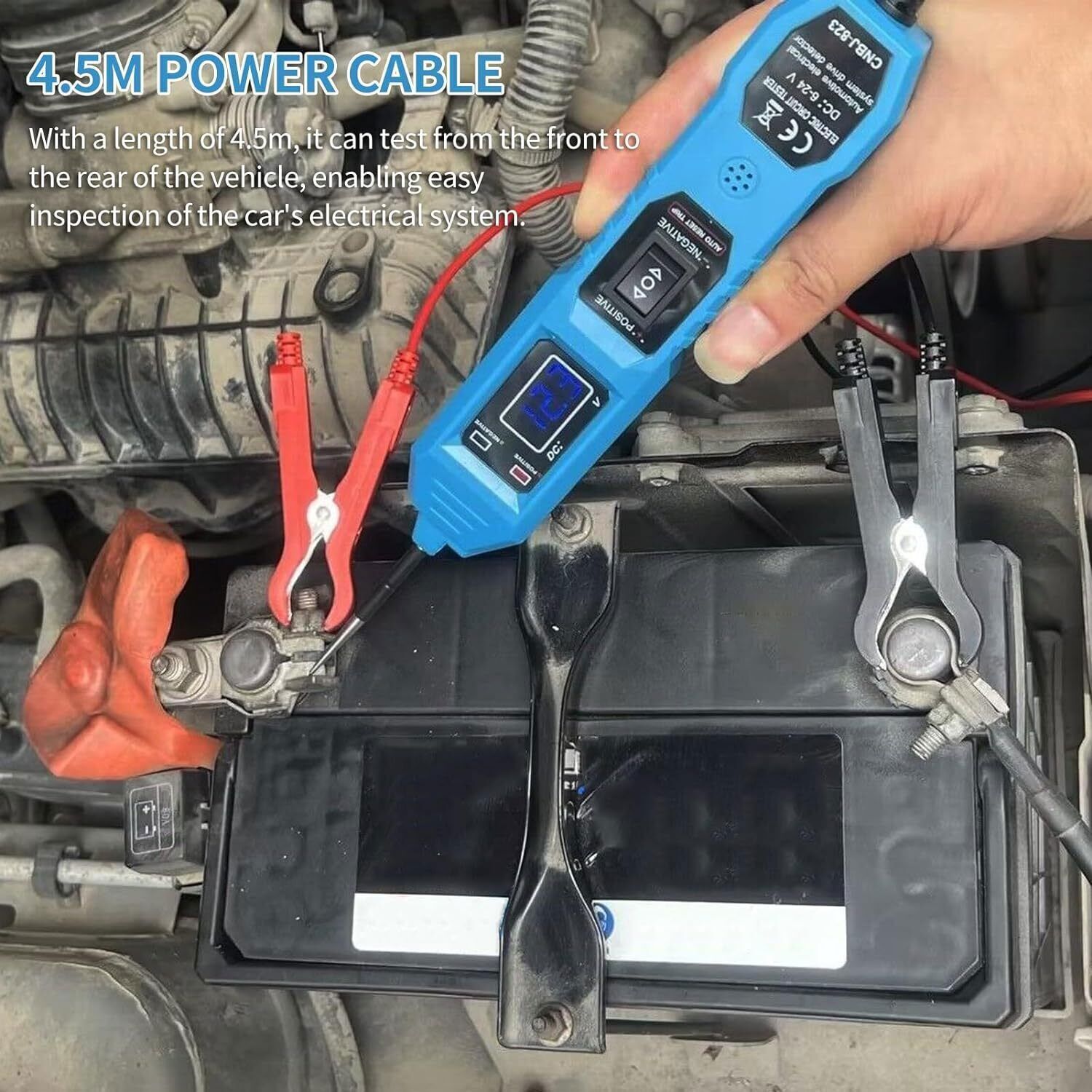 3.5-36V Digital Automotive Car Power Circuit Electrical Tester Probe Test A
