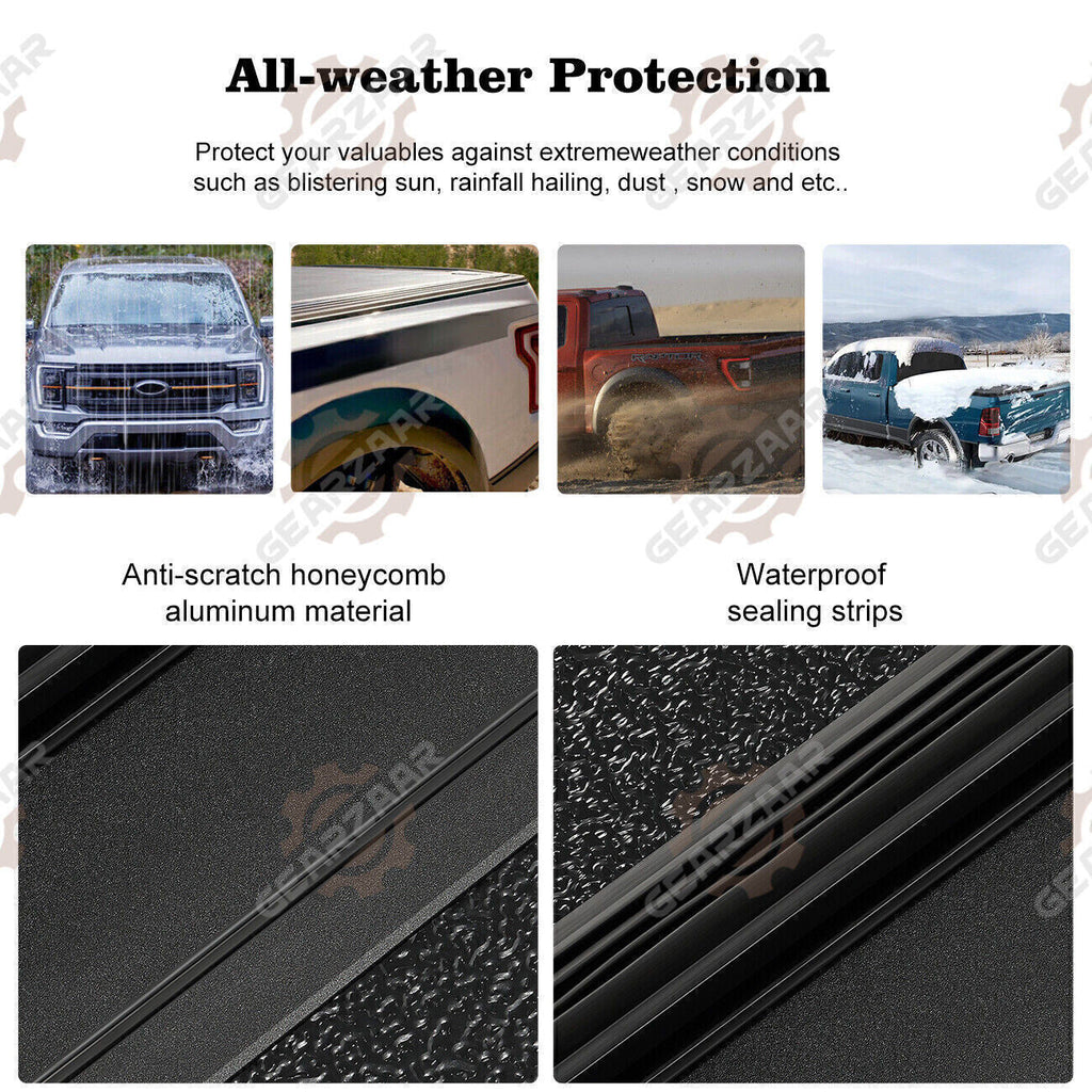 5.5FT Tonneau Cover Hard Tri-Fold For 2015-2024 Ford F150 Truck Bed Waterproof /